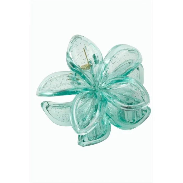 BUĞZ Çerçeveli Simli Lotus Toka 8 cm