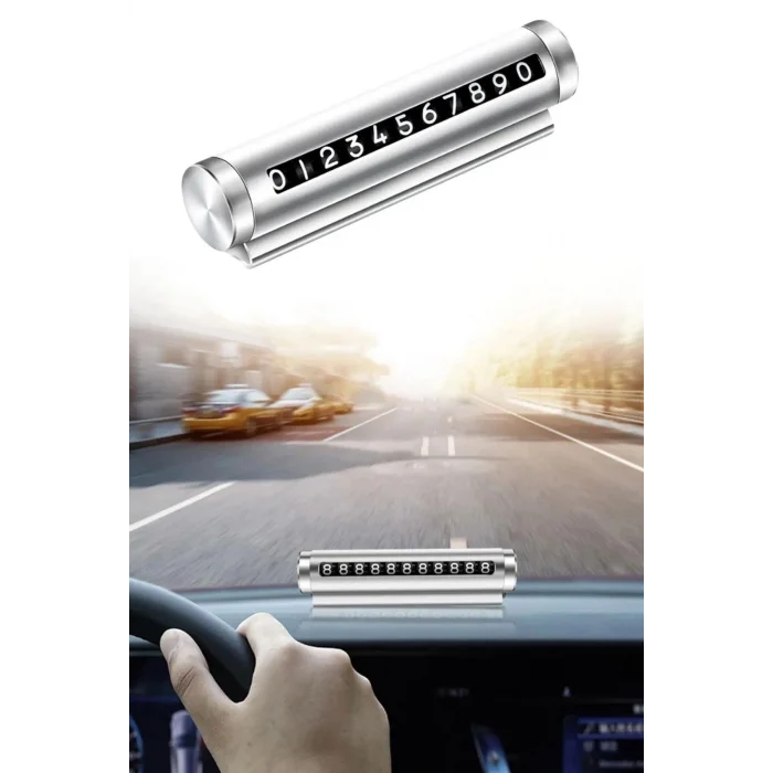 BUĞZ Çevirmeli Araç Içi Telefon Numaralık Çevirmeli Alüminyum Oto Park Numaratörü