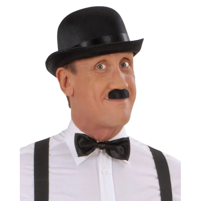 BUĞZ Charlie Chaplin Stil Yetişkin Şapkası – Siyah Melon Parti Şapkası
