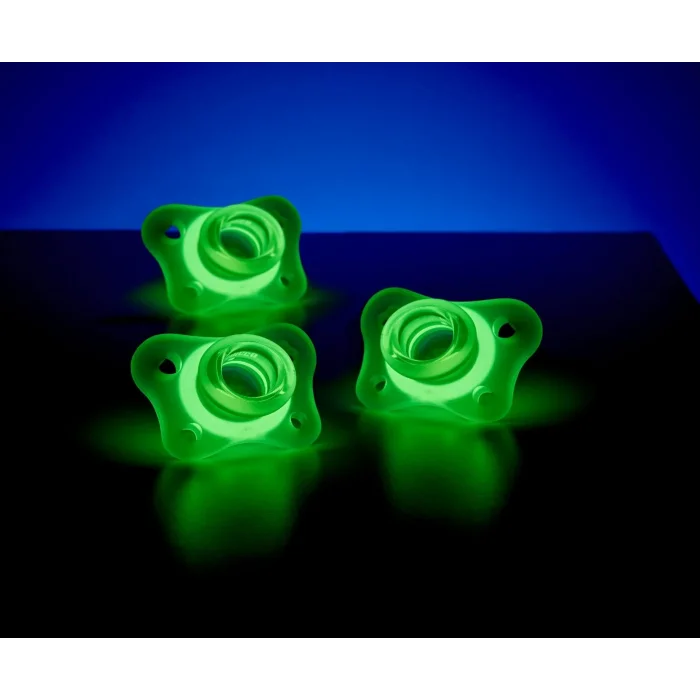 BUĞZ Chicco Gece Parlayan PhysioForma Mini Soft 2li Emzik 2-6 Ay