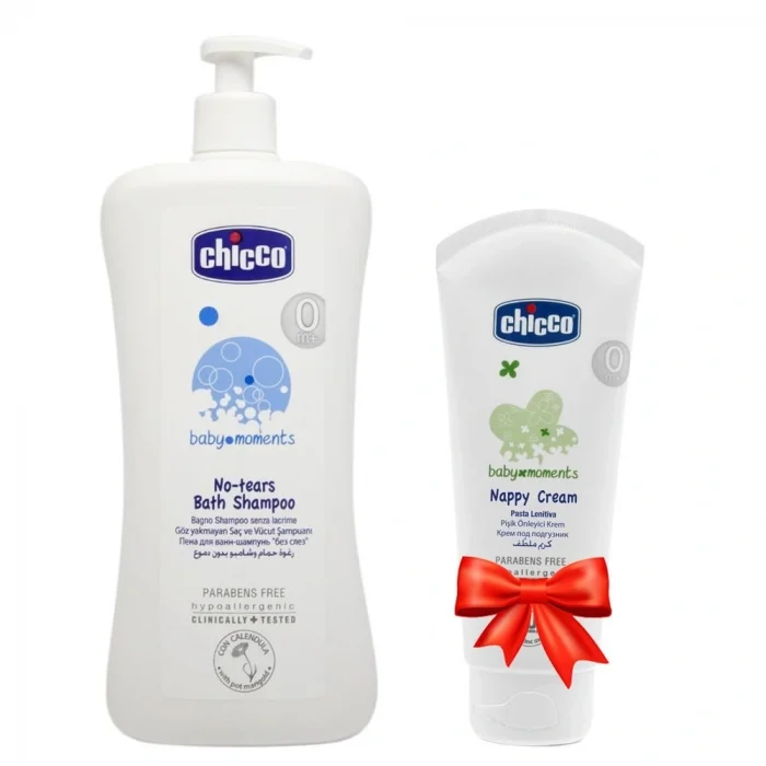 BUĞZ Chicco Göz Yakmayan Saç ve Vücut Şampuanı 750ml + Chicco Pişik Önleyici Krem 100ml