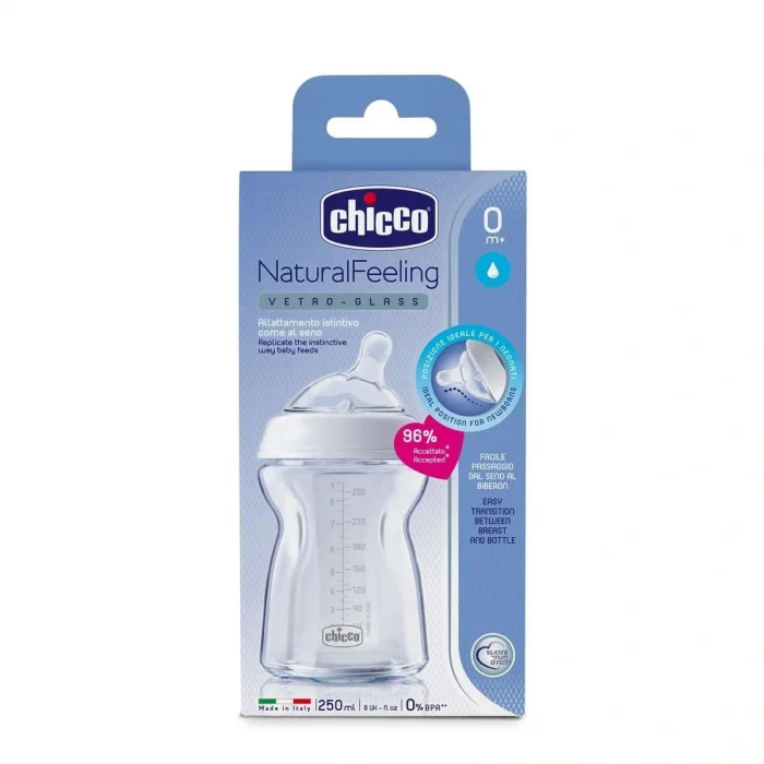 BUĞZ Chicco Natural Feeling Cam Biberon 250 ML 0 Ay+