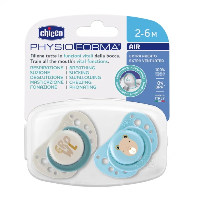 BUĞZ Chicco PhysioForma Air 2li Silikon Emzik 2-6 Ay Erkek