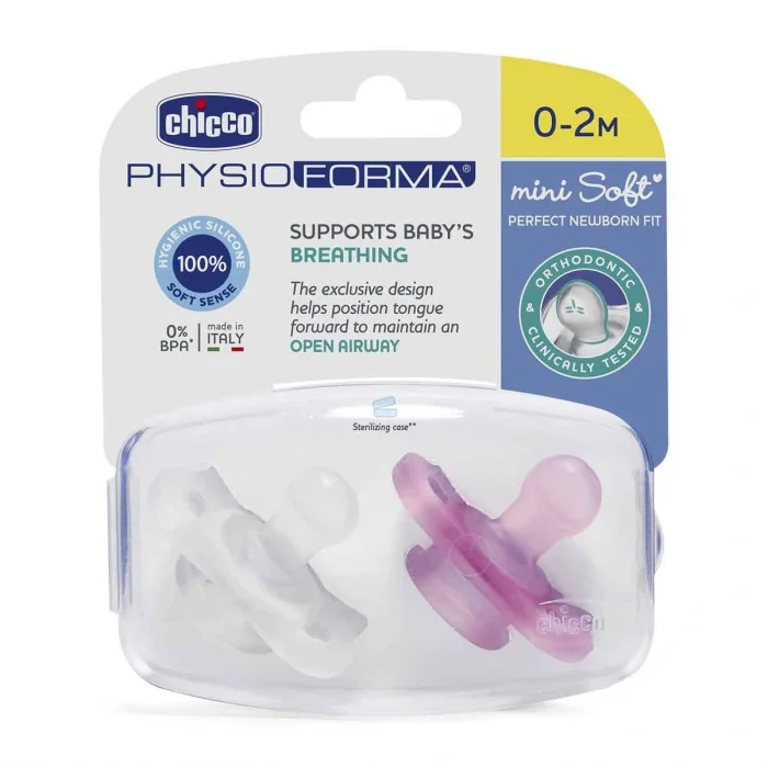 BUĞZ Chicco PhysioForma Mini Soft 2li Emzik 0-2 Ay Kız