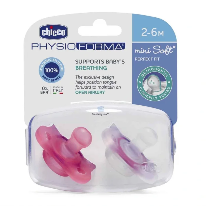 BUĞZ Chicco PhysioForma Mini Soft 2li Emzik 2-6 Ay Kız