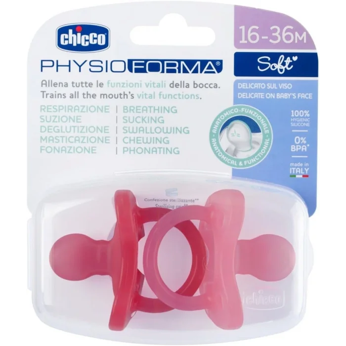 BUĞZ Chicco PhysioForma Soft 2li Silikon Emzik 16-36 Ay Kız