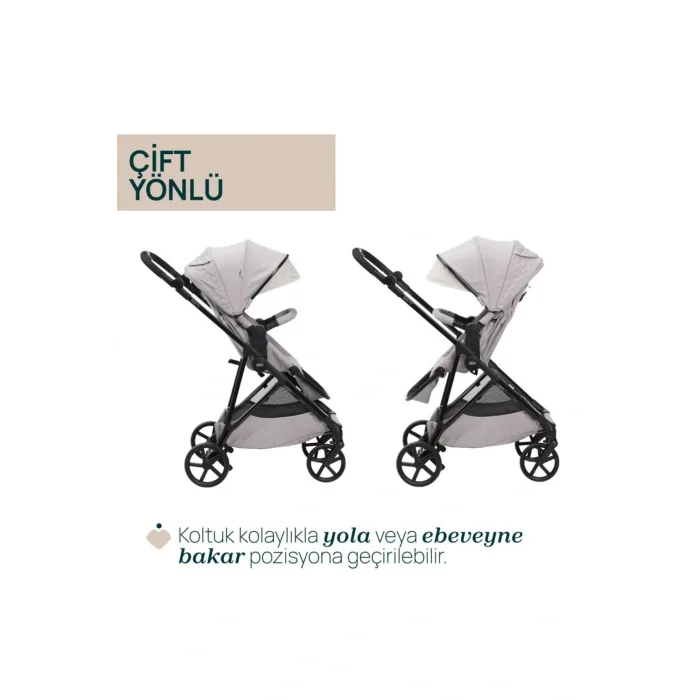 BUĞZ Chicco Seety Çift Yönlü Bebek Arabası - Florence Beige