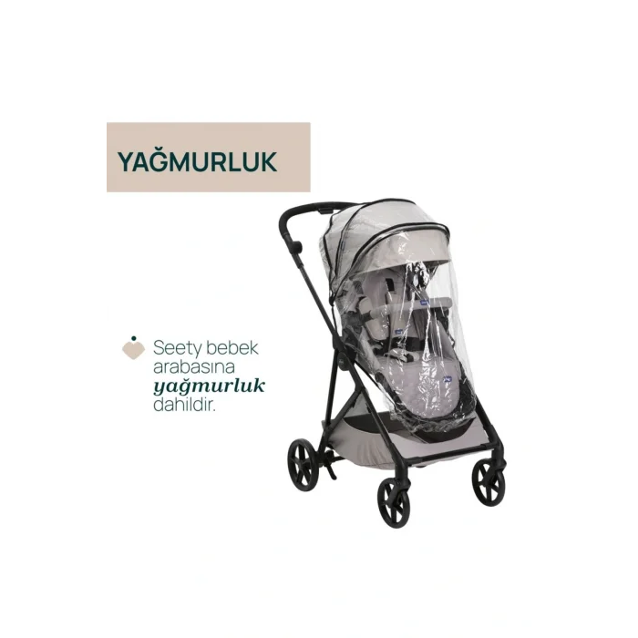 BUĞZ Chicco Seety Çift Yönlü Bebek Arabası - Florence Beige