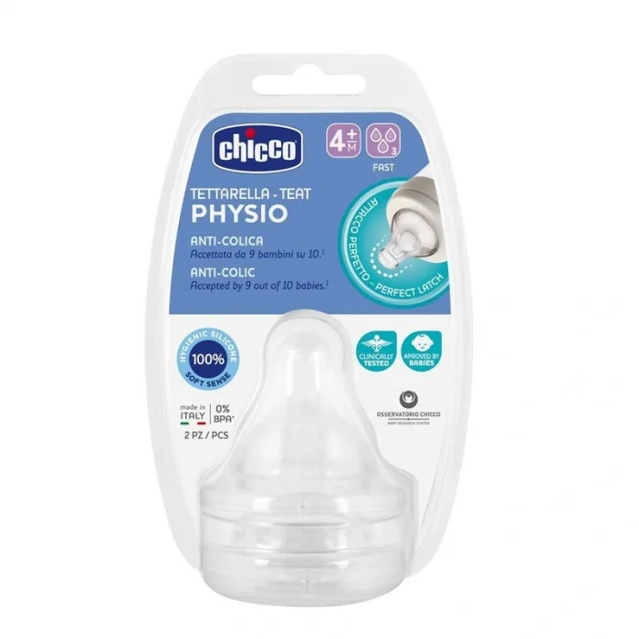 BUĞZ Chicco Wellbeing Silikon 2li Biberon Emziği 4 ay+
