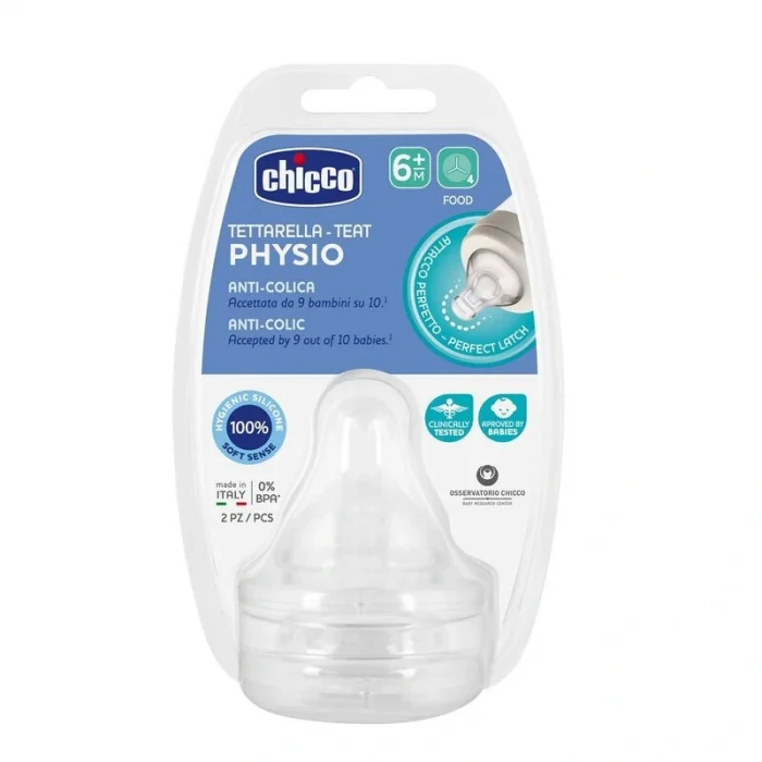 BUĞZ Chicco Wellbeing Silikon 2li Biberon Emziği 6 ay+
