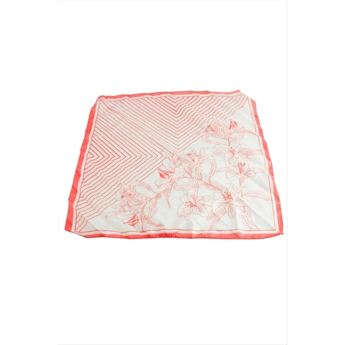 BUĞZ Çiçek Desenli Zr Saten Fular 50*50 cm