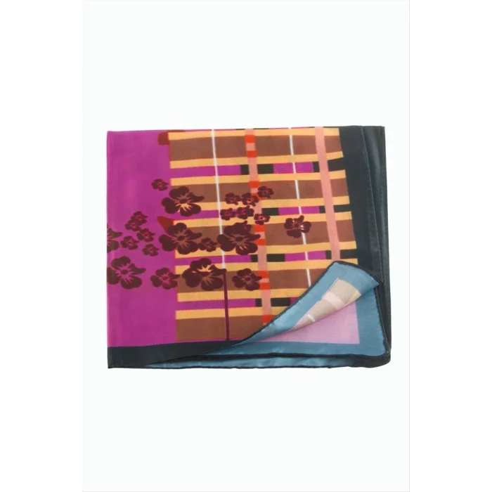 BUĞZ Çiçek Desenli Zr Şifon Fular 50*50 cm