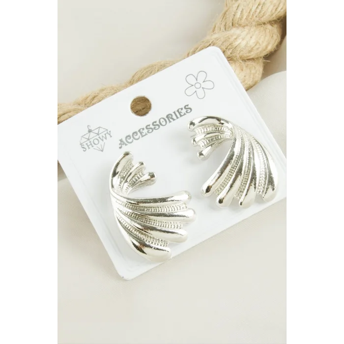 BUĞZ Çiçek Metal Küpe