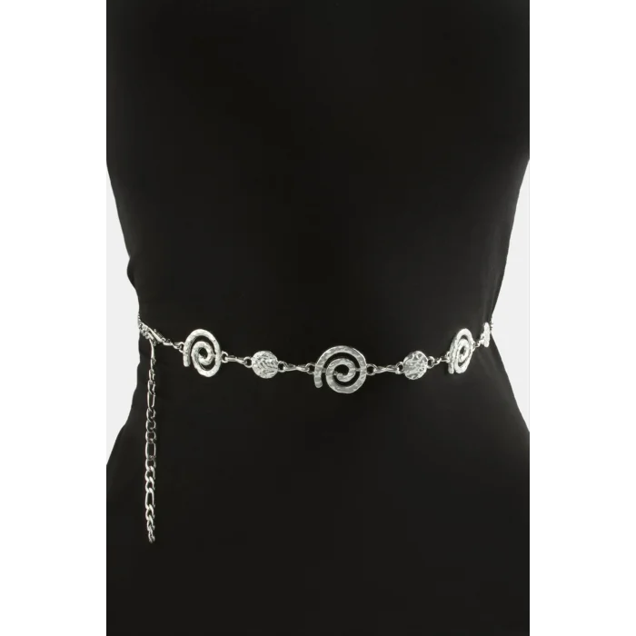 BUĞZ Çiçek Metal Zincir Kemer