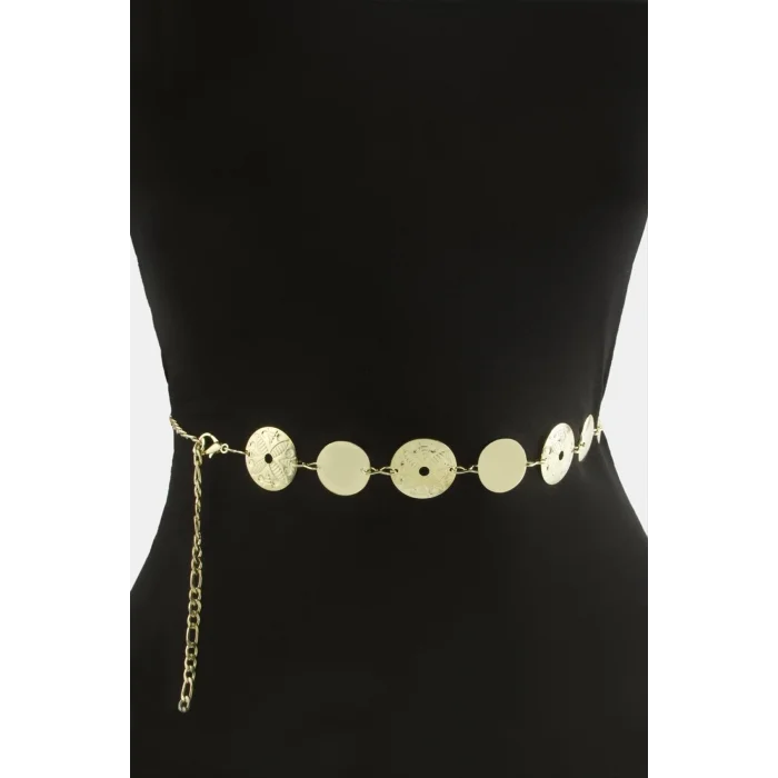 BUĞZ Çiçek Metal Zincir Kemer