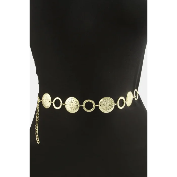 BUĞZ Çiçek Metal Zincir Kemer