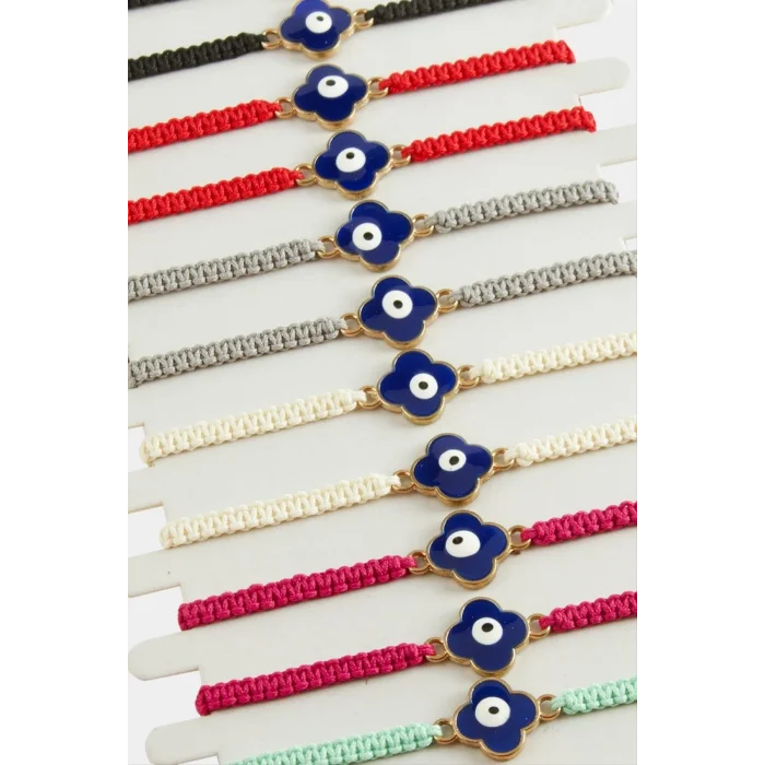 BUĞZ Çiçek Nazar Makrome Örgülü Bileklik