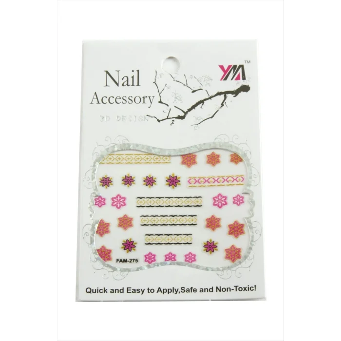  Çiçek Tırnak Aksesuarı Tattoo Sticker