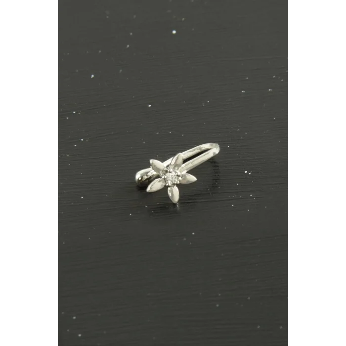  Çiçek Tragus Zirkon Taşlı Piercing 1 Adet
