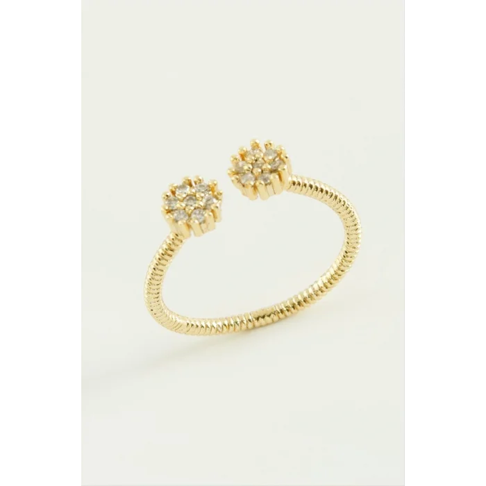  Çiçek Zirkon Taşlı Yüzük