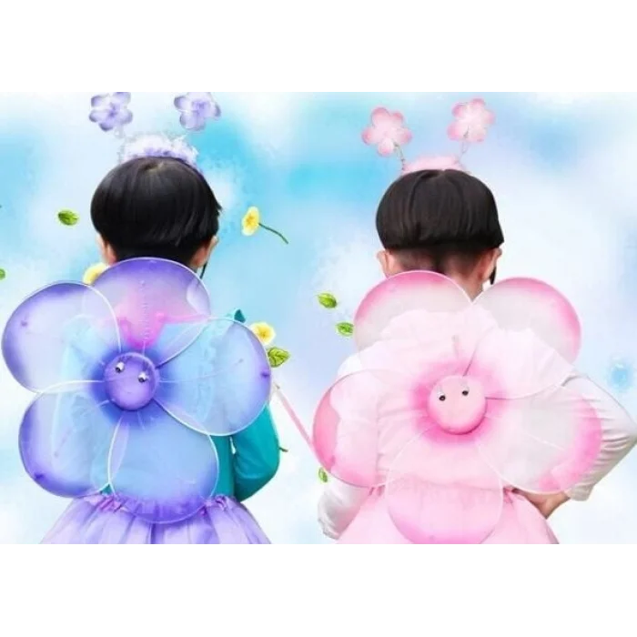 BUĞZ Çiçekli Kanat Seti 3 Parça - Sarı