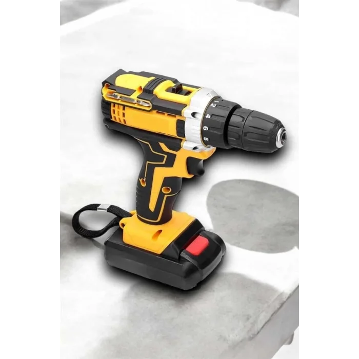 BUĞZ Çift Bataryalı Metal Dişli Darbeli Şarjlı Matkap Seti 24W Güç ve 24 Parça Aksesuar