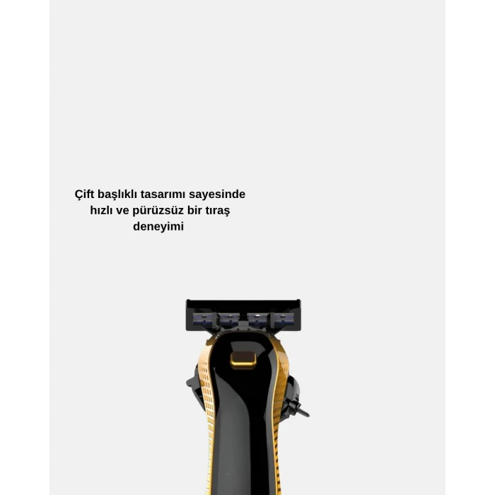 BUĞZ Çift Bıçaklı Tıraş Makinesi – Sinek Kaydı Sonuç, Yıkanabilir Başlık, Kompakt Seyahat Modeli