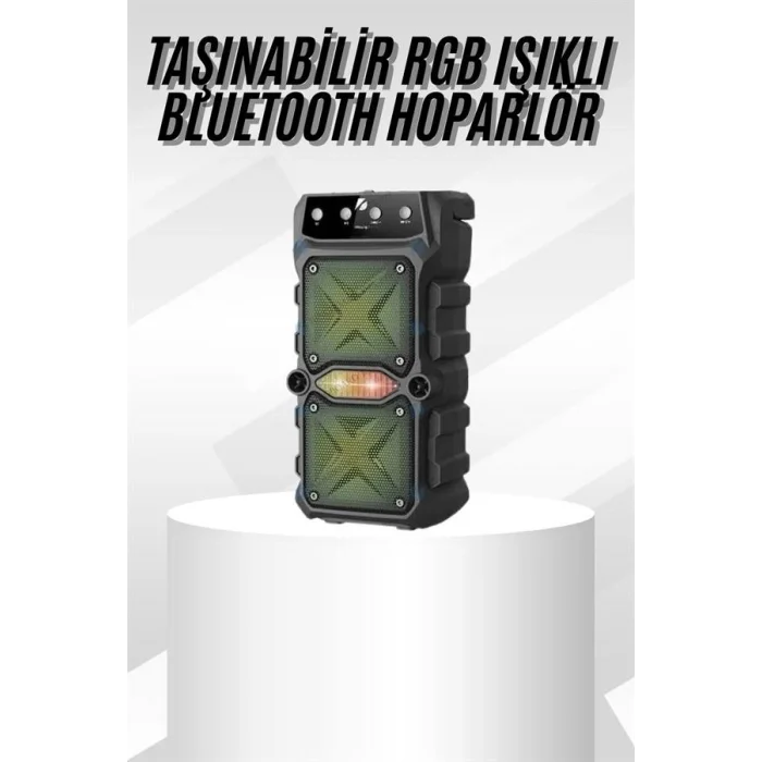 BUĞZ Çift Çıkışlı Güçlü Bataryalı Kablosuz Yüksek Ses Kaliteli Bluetooth Hoparlör - BUĞZ