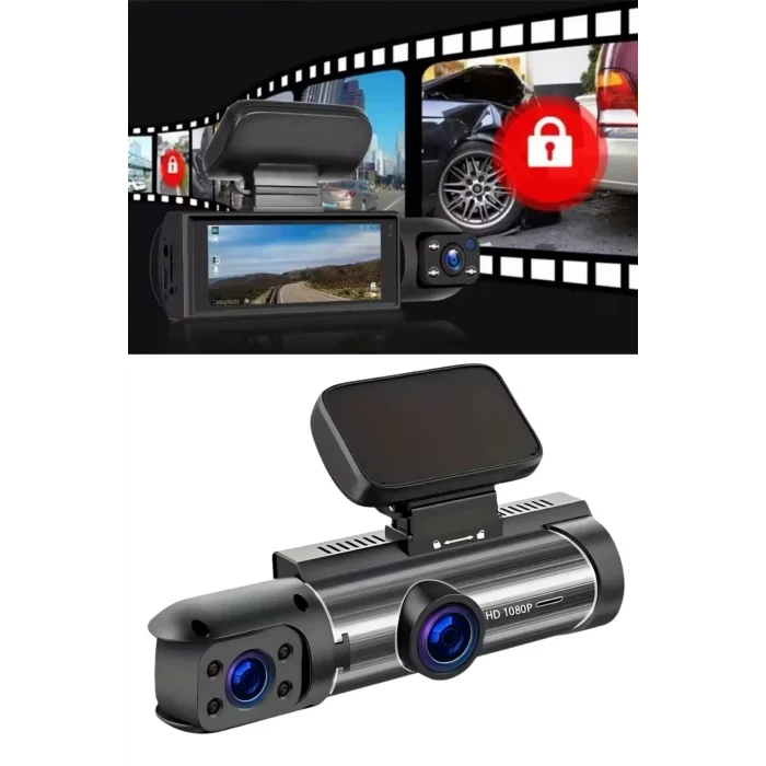  Çift Kameralı Araç Kamerası Ön ve Arka Kameralı