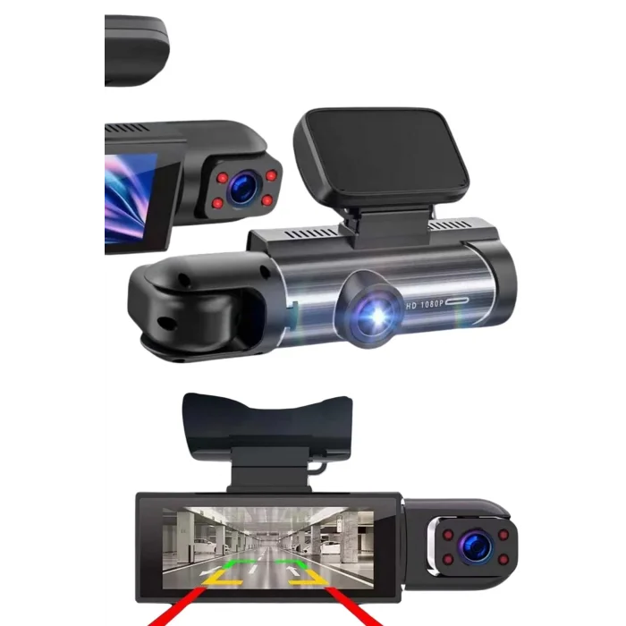  Çift Kameralı Araç Kamerası Ön ve Arka Kameralı