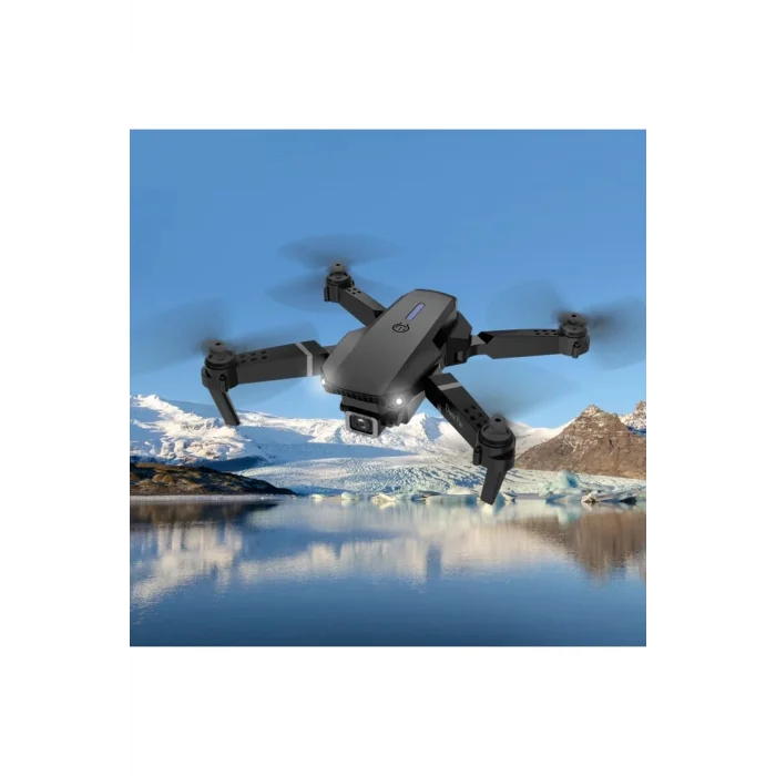 BUĞZ Çift Kameralı Katlanabilir Wi-Fi Drone, 720P HD Görüntü ve LED Işıklı Uzaktan Kumandalı Model