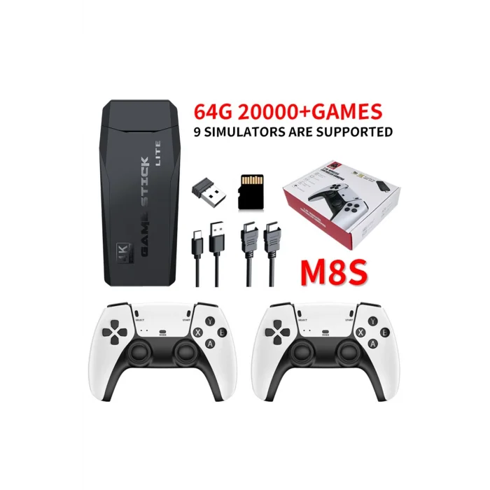 BUĞZ Çift kişilik beyaz retro oyun konsolu oyunlu nostalji joystick PS1 Atari Sega uyumlu