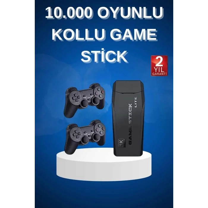  Çift Kollu 2.4g kablosuz Retro 4k Game stick 3500 oyun atari HD Görüntü Kalitesi