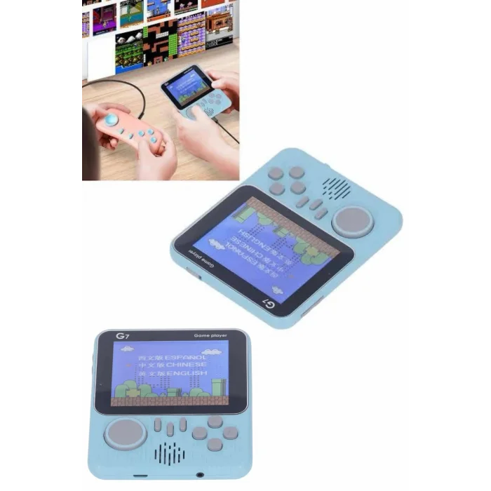  Çift Konsol 666 Adet Retro Oyun El Atarisi Taşınabilir 3.5 İnç Ekran