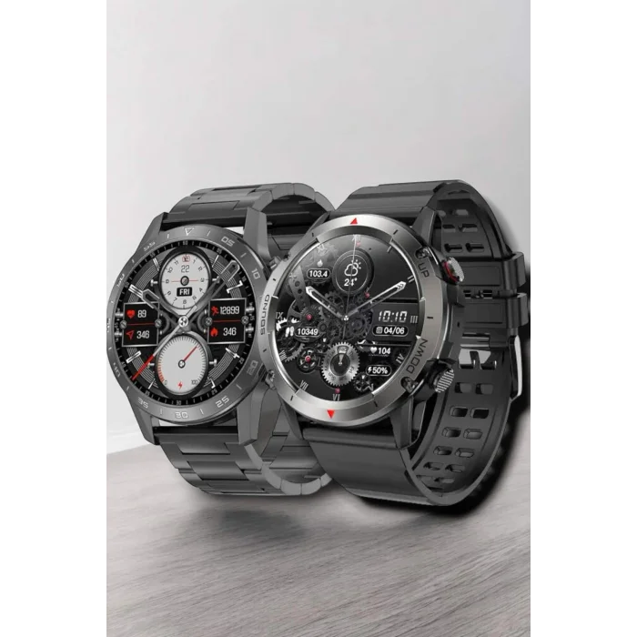 BUĞZ Çift Kordonlu Yüksek Çözünürlüklü Akıllı Saat Uyku İzleyici & Spor Modları - BUĞZ