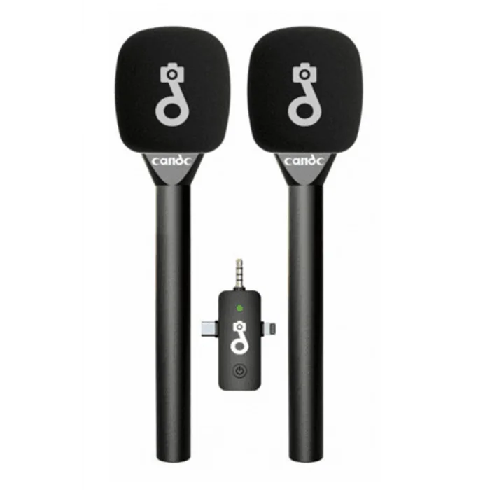 BUĞZ Çift Mikrofonlu Profosyonel Kablosuz Yüksek Kaliteli Ses Kaydı Röportaj Mikrofonu