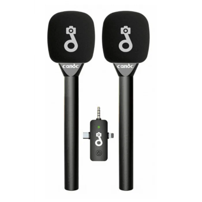 BUĞZ Çift Mikrofonlu Profosyonel Kablosuz Yüksek Kaliteli Ses Kaydı Röportaj Mikrofonu - Lisinya