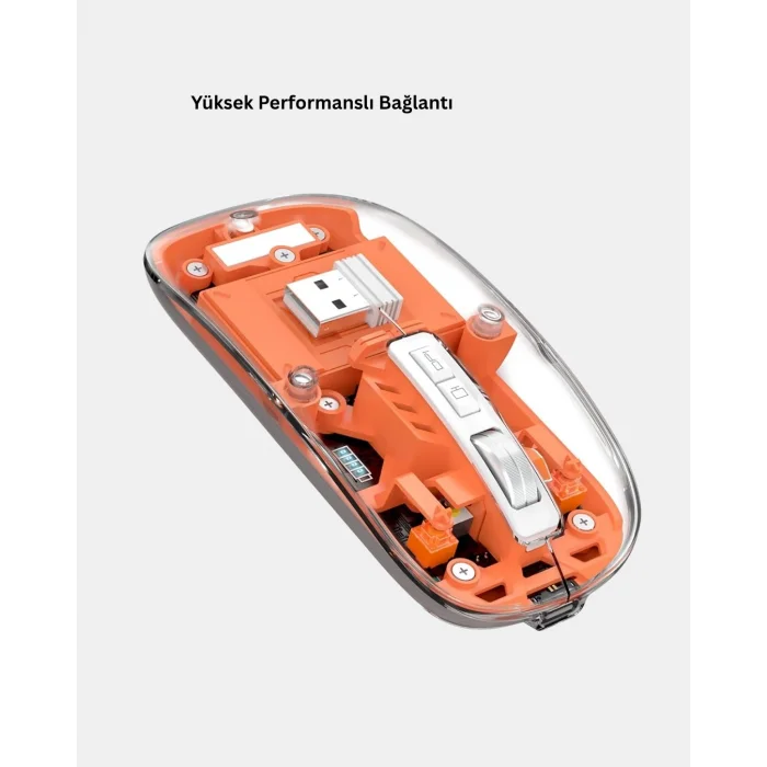 BUĞZ Çift Modlu Kablosuz Bluetooth 5.0 + 2.4GHz Mouse – 3 Cihaz Bağlantılı, Hızlı Geçiş Düğmeli