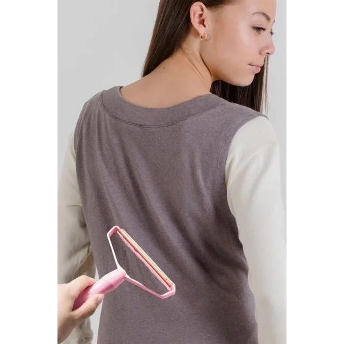BUĞZ Çift Taraflı Elbise Kazak Plastik Kumaş Tüy Alma ve Tiftik Temizleyici Toplayıcı Taşınabilir