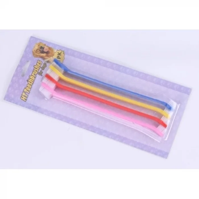  ÇIFT TARAFLI HAYVAN DIŞ FİRÇASI 4 LÜ SET