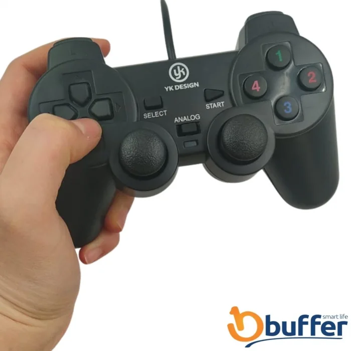 BUĞZ Çift Titreşimli Usb Kablolu Oyun Kolu Pc Uyumlu Vibration Gamepad
