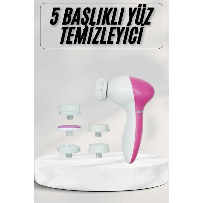 BUĞZ Cilt Temizleme ve Masaj Aleti 5 Başlıklı Akne ve Sivilce Önleyici