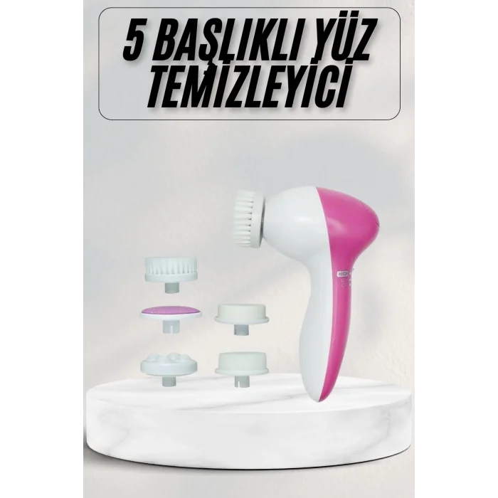  Cilt Temizleme ve Masaj Aleti 5 Başlıklı Akne ve Sivilce Önleyici