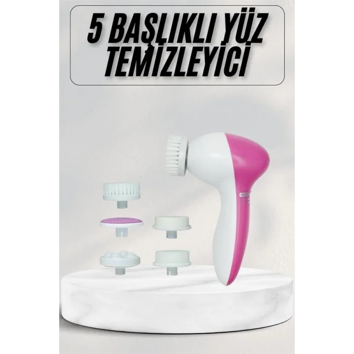  Cilt Temizleme ve Masaj Aleti 5 Başlıklı Akne ve Sivilce Önleyici