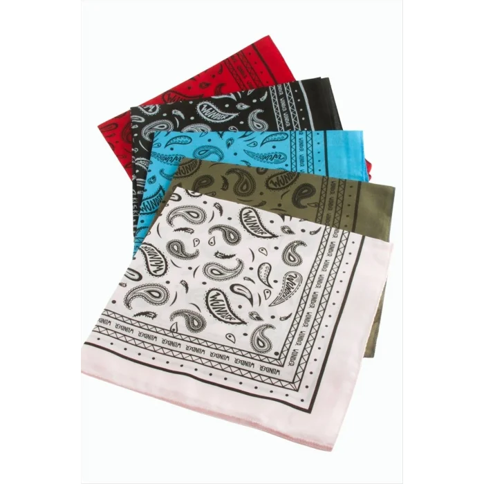 BUĞZ Çini Desenli Keten Bandana 50*50