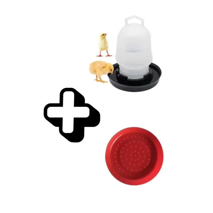 BUĞZ Civciv Suluk 0,75 ML Kaliteli Plastik + Tabak Yemlik