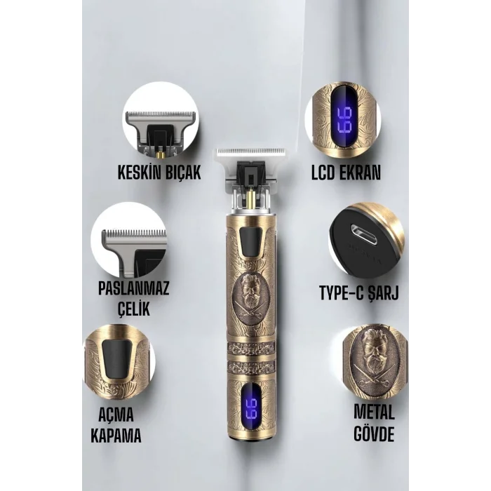 BUĞZ Çizik Tıraş Makinesi Şarjlı Paslanmaz Çelik Bıçaklı Uzun Ömürlü - BUĞZ