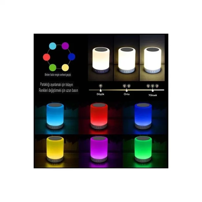 BUĞZ Cl-671 Şarjlı Dokunmatik Gece Lambalı Bluetooth Hoparlör