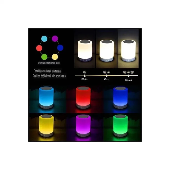 BUĞZ Cl-671 Şarjlı Dokunmatik Gece Lambalı Bluetooth Hoparlör