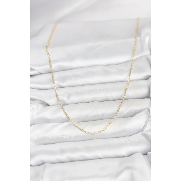 BUĞZ CM 14K Gold Renk Ataç Zincir Model 60 cm Kadın Kolye